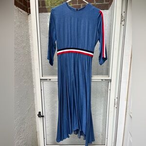 Denim dress with red white and blue 🇺🇸